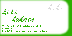 lili lukacs business card